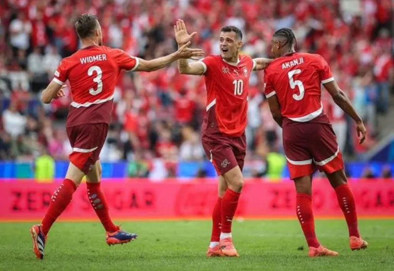 HLV Murat Yakin khẳng định Thụy Sĩ không lo ngại bất kỳ ai ở vòng 16 đội. Granit Xhaka1.jpg