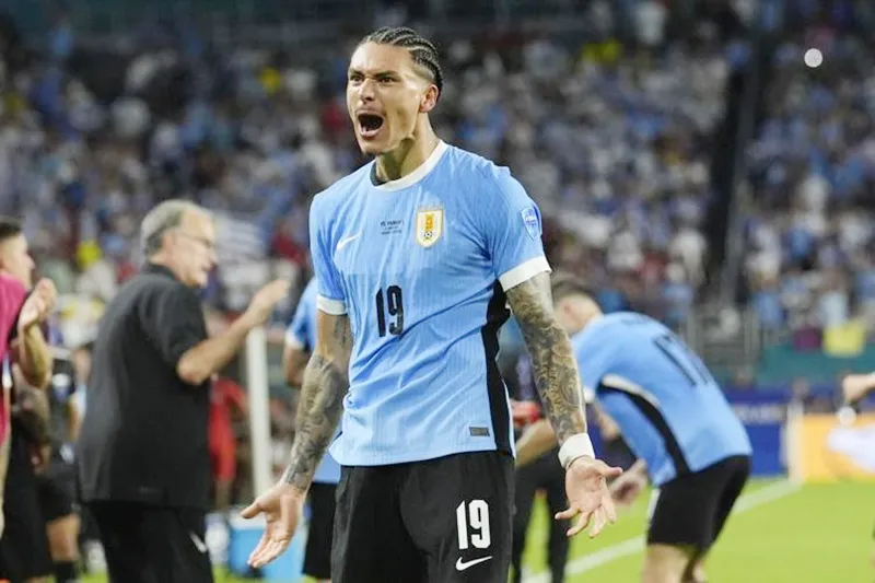 Darwin Nunez tiếp tục phong độ cao cùng tuyển Uruguay khi ghi bàn thứ 9 trong 6 trận gần nhất. Uruguay1.jpg