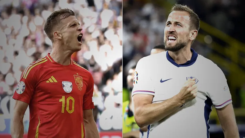 Dani Olmo và Harry Kane cạnh tranh Chiếc giày vàng khi chơi trận chung kết ở Berlin.