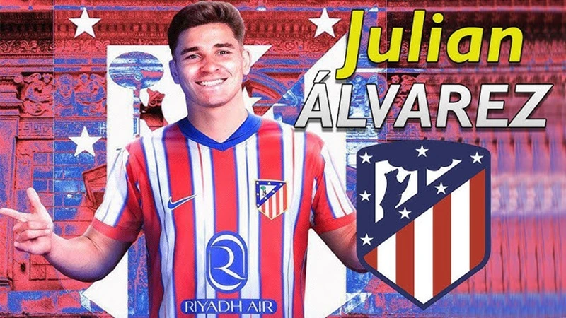 Julian Alvarez chính thức gia nhập Atletico Madrid từ Man.City.