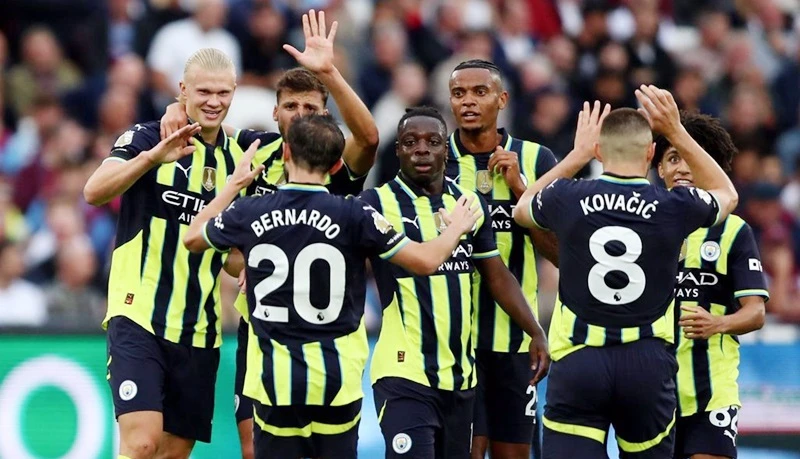 Erling Haaland ghi cú hat trick thứ 2 trong 2 trận giúp Man.City đánh bại West Ham 3-1.