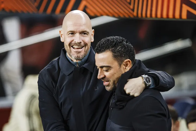 Ten Hag và Xavi đối đầu nhau ở Europa League cách đây 2 mùa giải. Xavi Hernandez1.jpg