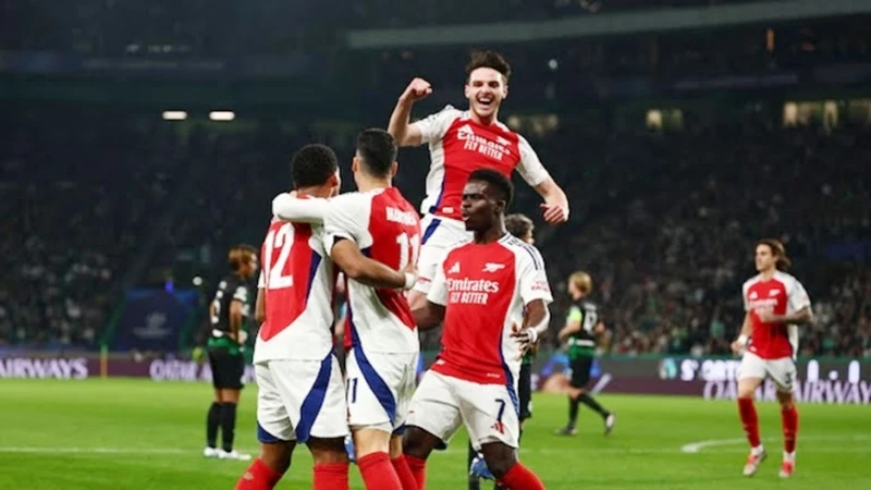 Đánh bại Sporting Lisbon 5-1 là lần đầu tiên Arsenal ghi 5 bàn thắng trong một trận sân khách tại Champions League kể từ tháng 10-2008,