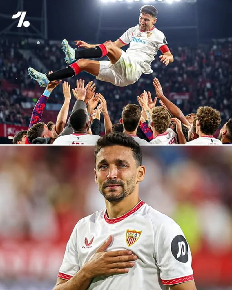 Navas xúc động khi tạm biệt người hâm mộ của Sevilla trong chiến thắng 1-0 trước Celta Vigo. Navas.jpg