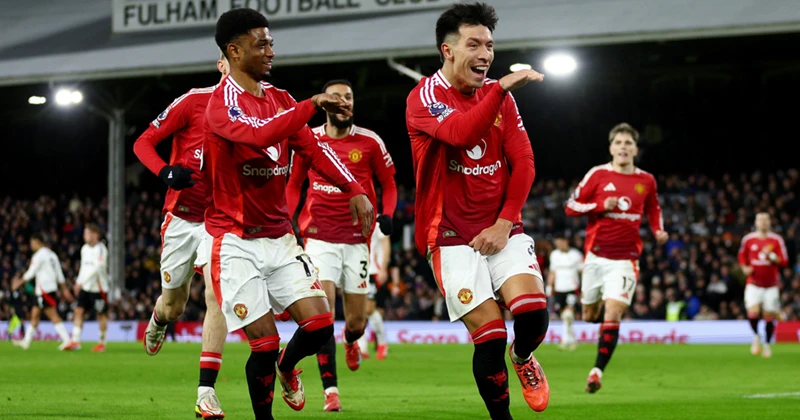 Man.United vất vả thắng 1-0 trên sân Fulham nhờ cú sút xa may mắn của trung vệ Lisandro Martinez.