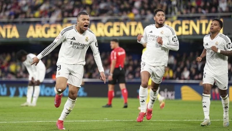 Kylian Mbappe ghi 2 bàn trong chiến thắng ngược dòng 2-1 của Real Madrid trước Villarreal.