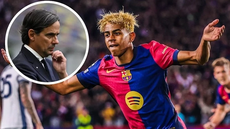 HLV Simone Inzaghi và Lamine Yamal
