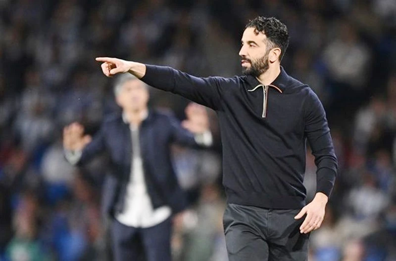 HLV Ruben Amorim khẳng định ông vui vì thấy cầu thủ Man.United đã chơi tốt hơn.
