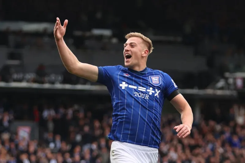 Liam Delap sau mùa giải ấn tượng với Ipswich là mục tiêu tiếp theo của HLV Ruben Amorim. Liam Delap.jpg