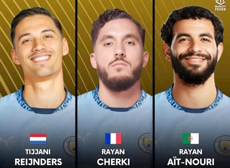 Ba tân binh Rayan Ait Nouri, Tijjani Reijnders và Rayan Cherki cùng Man.City dự FIFA Club World Cup.