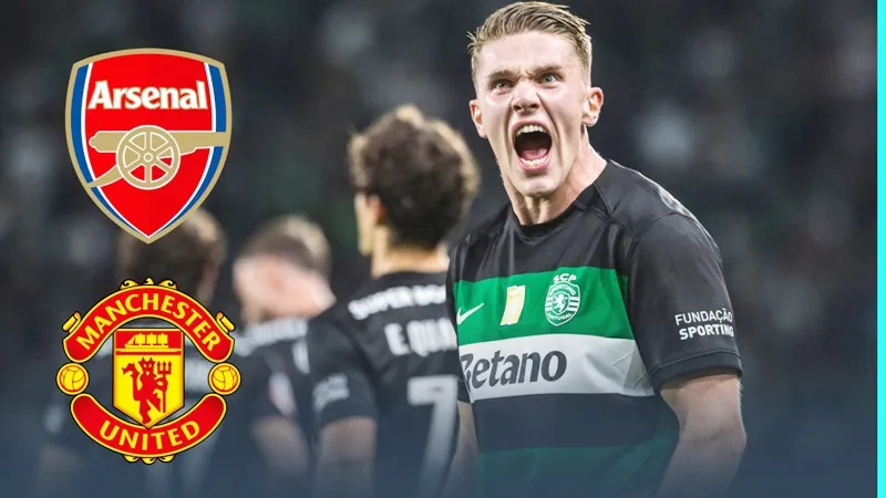 Viktor Gyokeres đang là mục tiêu hàng đầu của cả Man.United lẫn Arsenal.