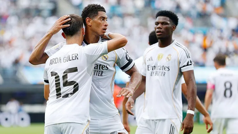 khi Real Madrid vượt qua thẻ đỏ sớm để đánh bại Pachuca 3-1 tại FIFA Club World Cup.