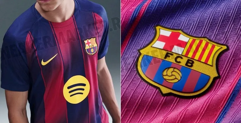 Barcelona cũng vừa chính thức tiết lộ trang phục sân nhà mới của họ cho mùa giải 2025-26. Barcelona1.jpg