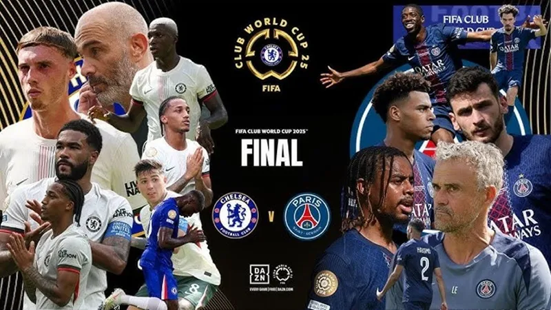 PSG đối đầu Chelsea trong trận chung kết với tư cách là ứng viên sáng giá cho chức vô địch FIFA Club World Cup. Chelsea1.jpg