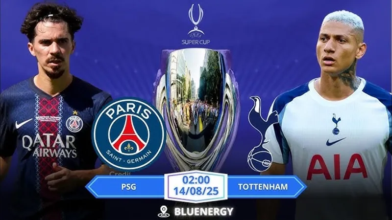 Tottenham sẽ tranh Siêu cúp châu Âu với Paris Saint-Germain vào thứ Tư.