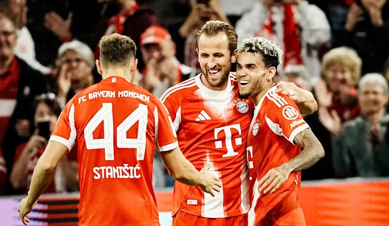 Harry Kane lập hat-trick sau 2 lần kiến tạo của Luis Diaz giúp Bayern Munich thắng hủy diệt RB Leipzig 6-0.