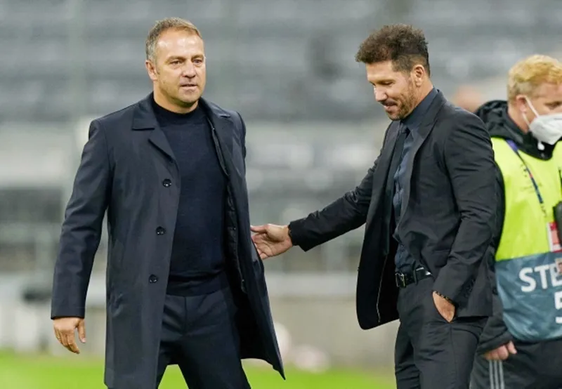 HLV Diego Simeone của Atletico Madrid một lần nữa đánh giá cao Barcelona dưới thời Hansi Flick.