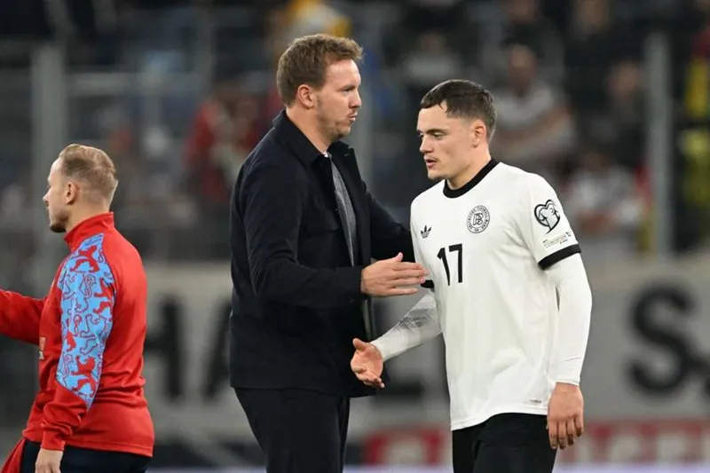 Florian Wirtz có vẻ cũng đang đánh mất tự tin và sự bén nhọn khi trở về đội tuyển Đức.