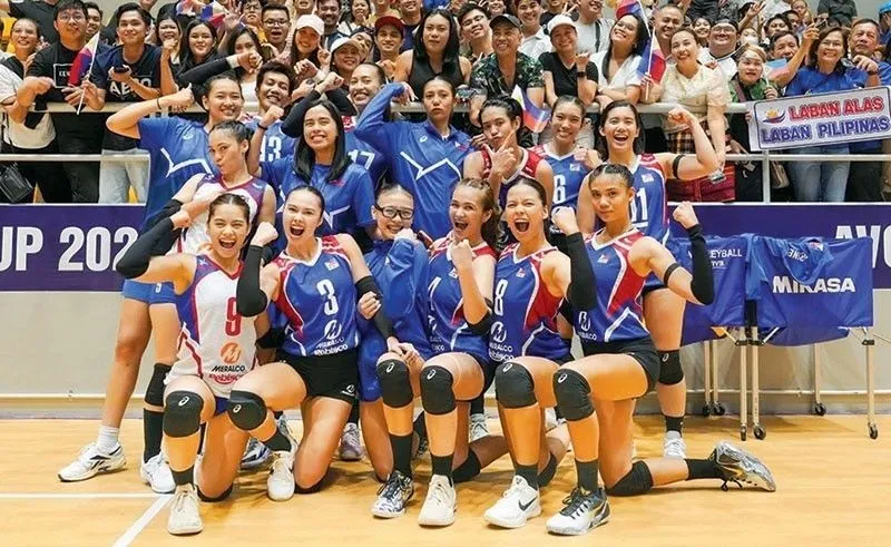 Các cô gái Philippines về nhì tại Giải vô địch bóng chuyền nữ các quốc gia châu Á hồi tháng 6. Ảnh: Volleyball Nations Cup