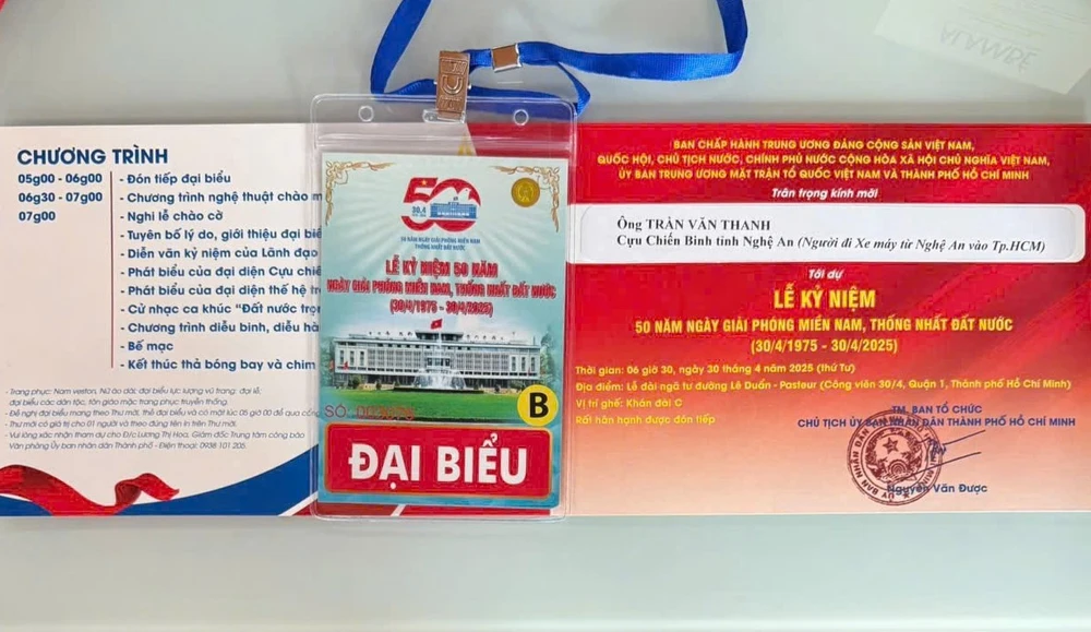 Người cựu chiến binh nhận được lời mời trang trọng dự Lễ kỷ niệm 50 năm Ngày Giải phóng miền Nam, thống nhất đất nước z6551187156076_29547c3572ec513cc1a7423a472a4fc6.jpg
