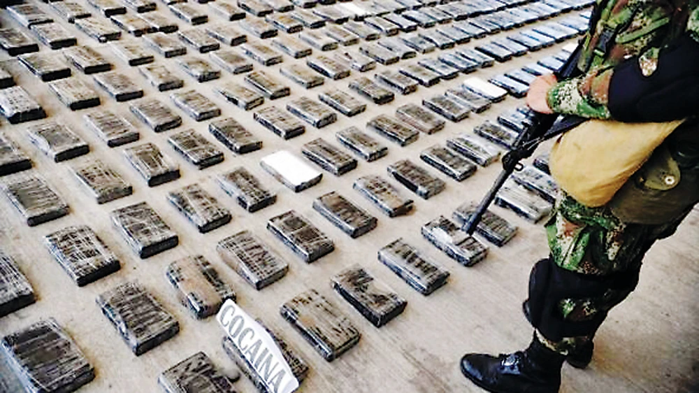 Colombia phát hiện 1,1 tấn cocaine