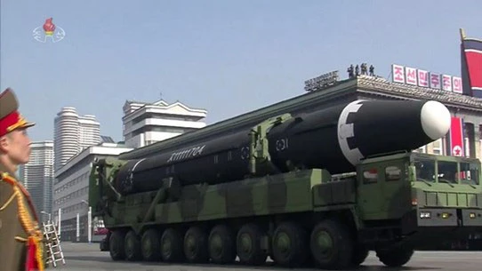 Tên lửa đạn đạo xuyên lục địa (ICBM) Hwasong-15. Nguồn: TTXVN