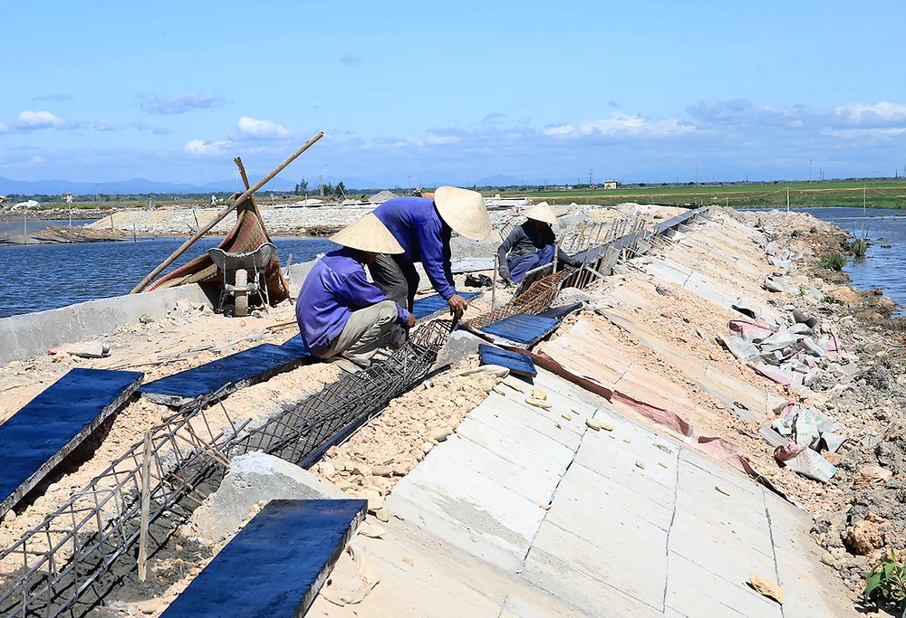 Các đơn vị đẩy mạnh thi công, sửa chữa, nâng cấp tuyến đê bao phía Đông phá Tam Giang (Thừa Thiên - Huế)