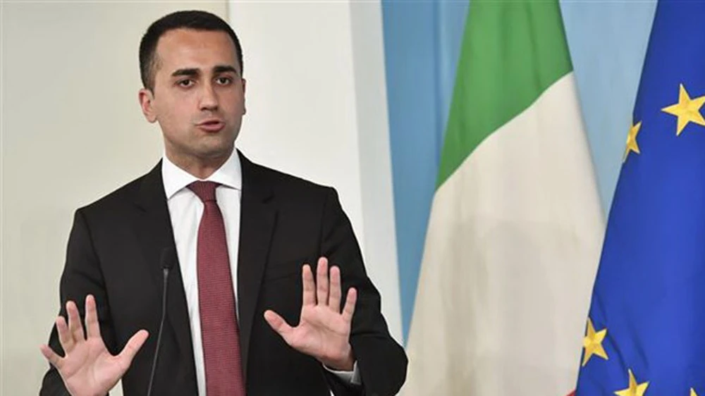 Phó Thủ tướng Italy Luigi Di Maio tại cuộc họp báo ở Rome. Nguồn: TTXVN