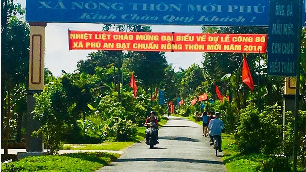 Xã An Phú của huyện Châu Thành, Hậu Giang đạt chuẩn NTM năm 2018