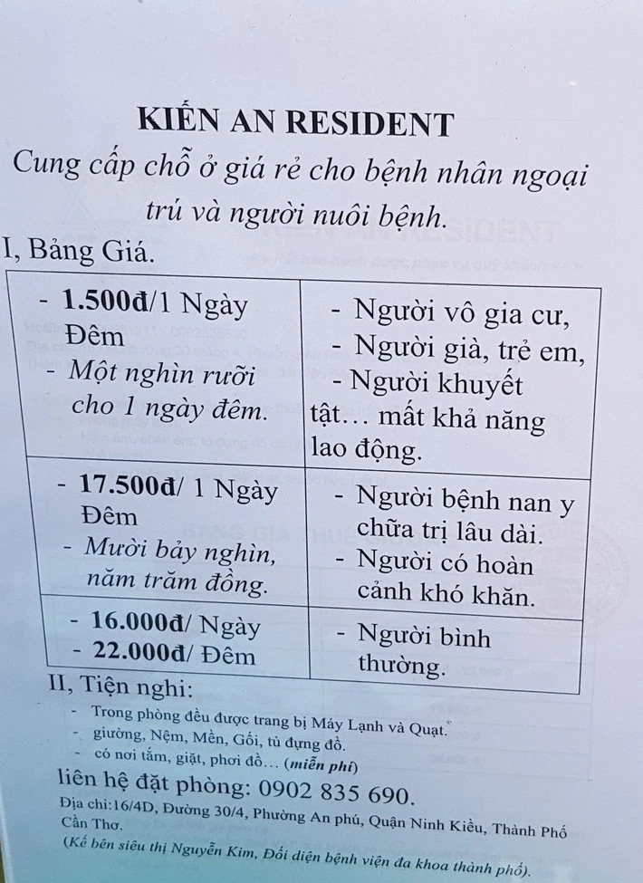 Nơi chia sẻ với bệnh nhân nghèo