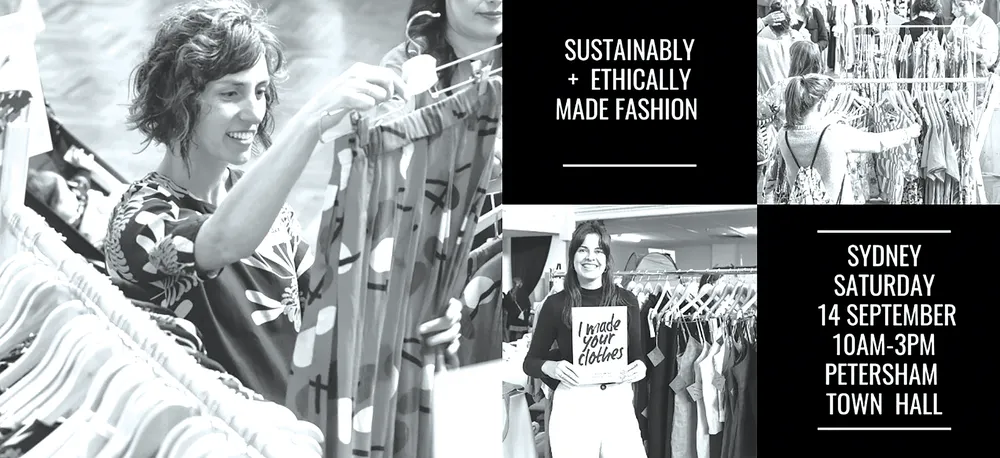 Hình ảnh quảng bá một hội chợ bán quần áo slow fashion tại Sydney, Australia