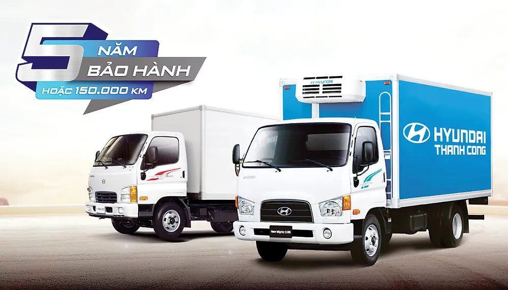 Xe thương mại Hyundai mở rộng hệ thống, tăng bảo hành 5 năm