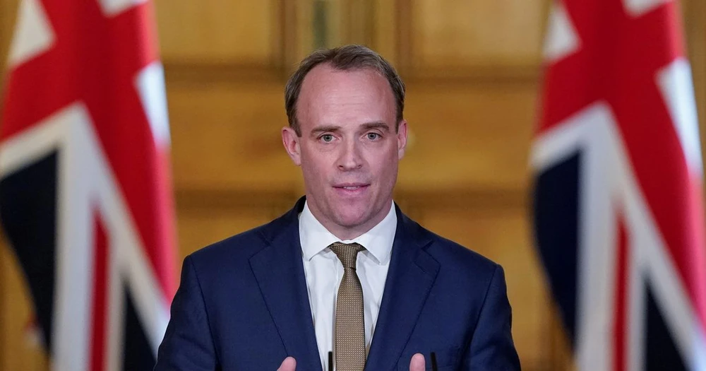 Ngoại trưởng Anh Dominic Raab. Ảnh: MIRROR