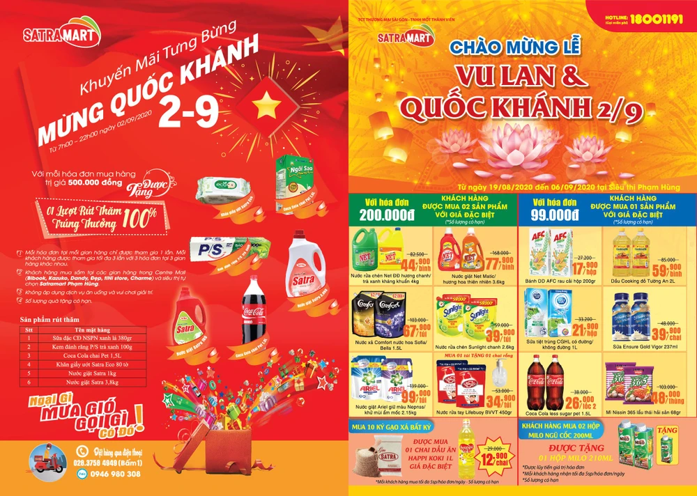 Quốc khánh 2-9: Hệ thống bán lẻ Satra khuyến mãi hấp dẫn từ 5% - 49%