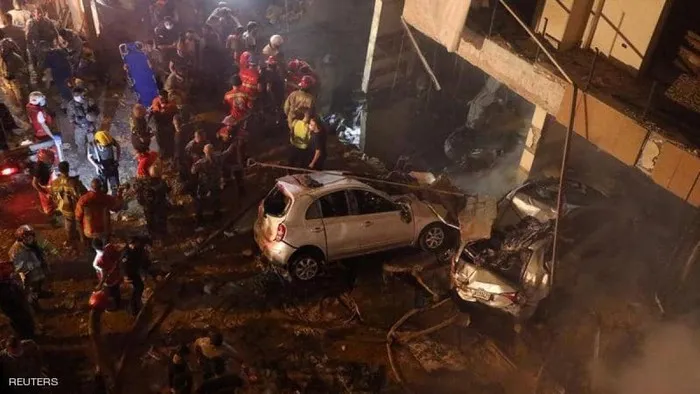 Hiện trường vụ nổ. Ảnh: REUTERS