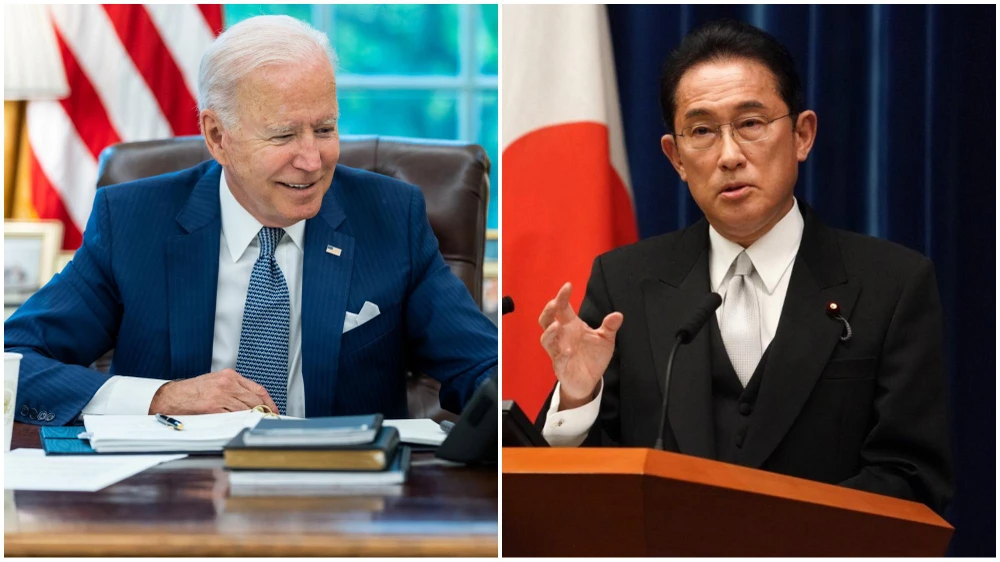 Tổng thống Mỹ Joe Biden và Thủ tướng Nhật Bản Fumio Kishida. Ảnh: REUTERS