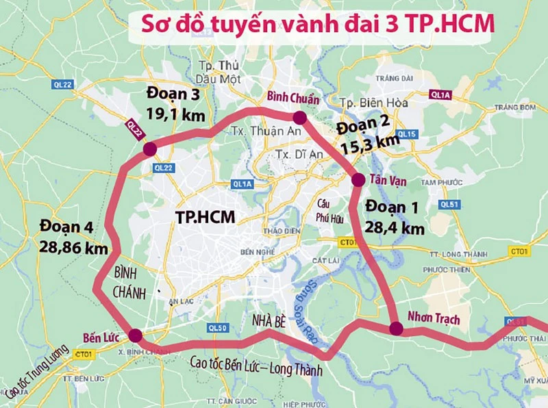 Đẩy nhanh tiến độ dự án đường vành đai 3, 4 TPHCM