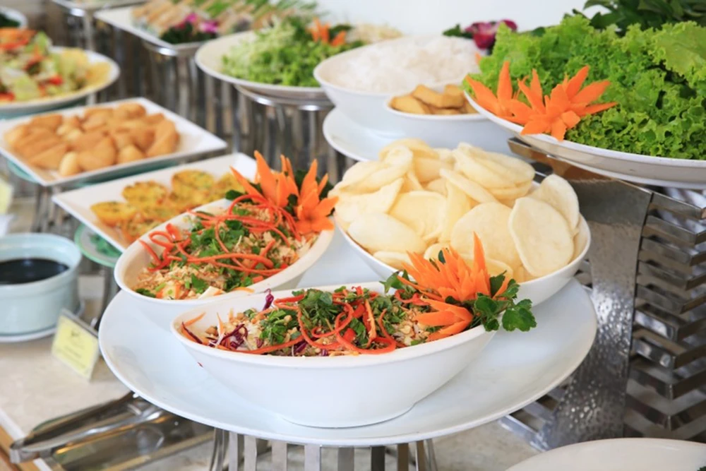 Buffet chay của khách sạn Bông Sen Sài Gòn