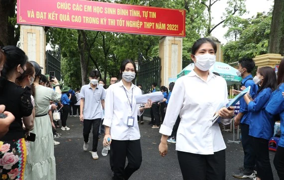 Thí sinh dự thi tốt nghiệp THPT 2022. Ảnh: QUANG PHÚC