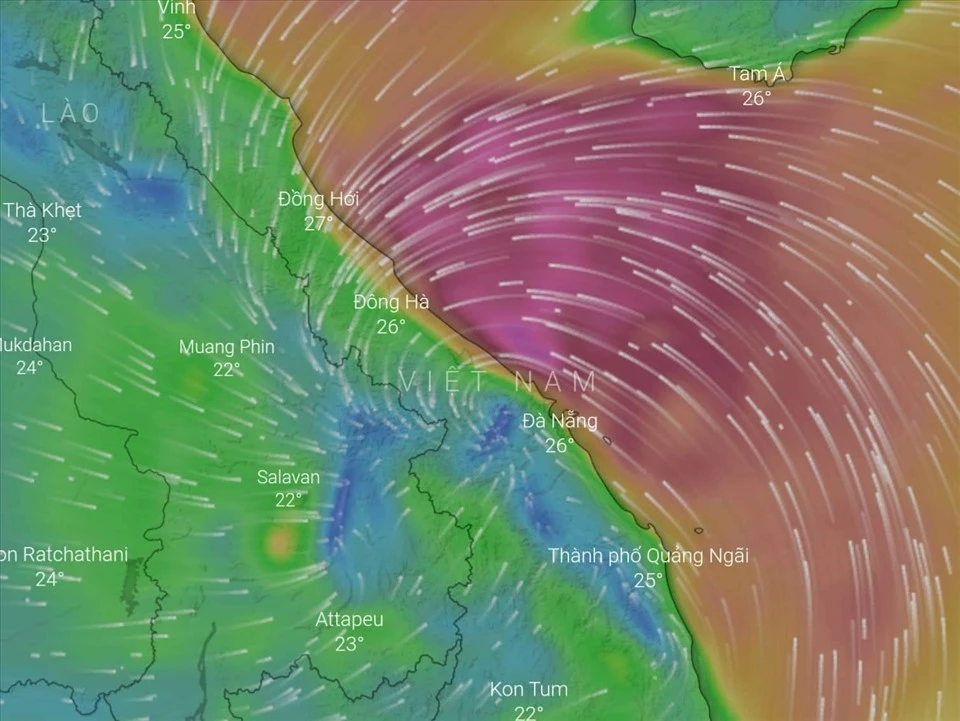 Vị trí bão thời điểm 6 giờ sáng ngày 28-9