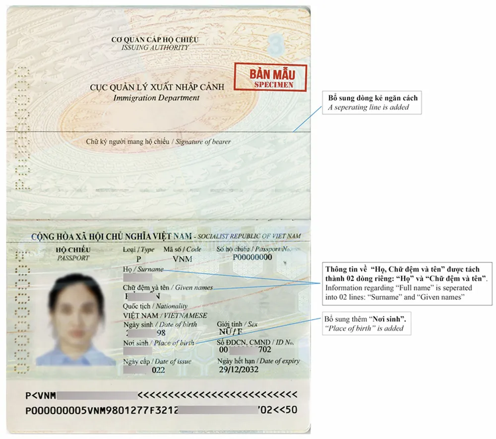 Mẫu hộ chiếu mới