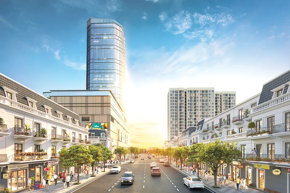 Vincom Shophouse Diamond Legacy có vị trí đắt giá tọa lạc tại mặt tiền đường Quang Trung và Hồng Bàng