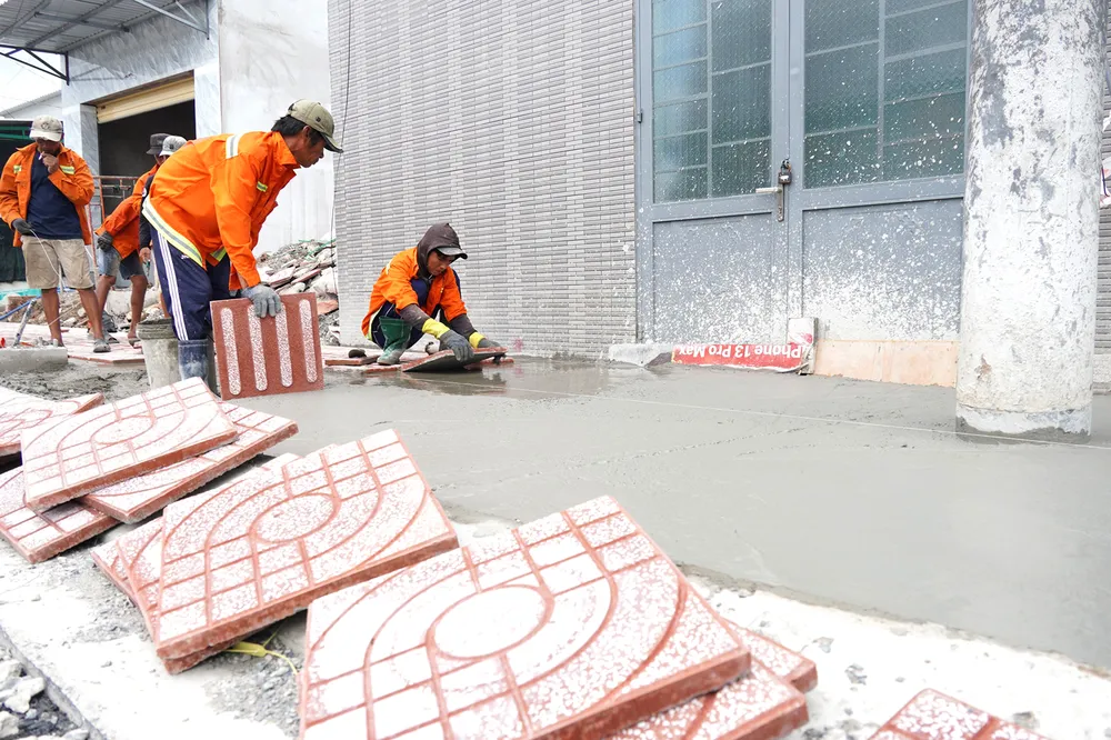 Hoàn thiện vỉa hè Hoàn thiện vỉa hè