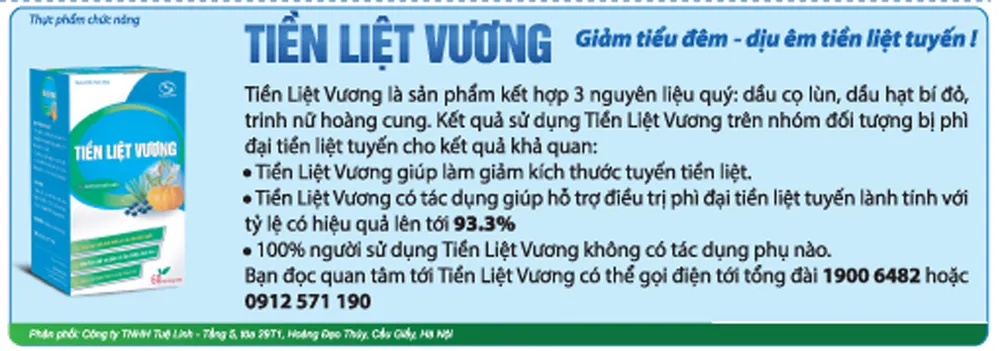 Dứt điểm phì đại tiền liệt tuyến không phẫu thuật ảnh 1 Dứt điểm phì đại tiền liệt tuyến không phẫu thuật ảnh 1