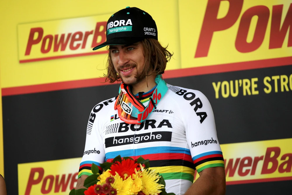 Peter Sagan trên bục nhận giải thưởng