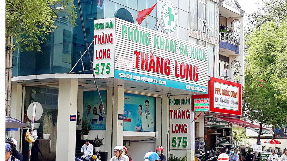 Phòng khám Đa khoa Thăng Long bị nhiều trường hợp phản ánh, cho rằng đã vẽ bệnh để móc túi bệnh nhân. Ảnh: THU HƯỜNG