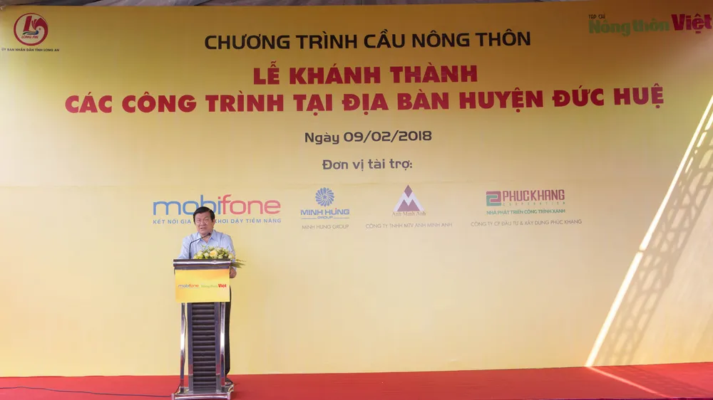 Khánh thành 11 công trình cầu nông thôn tại huyện Đức Huệ ảnh 1