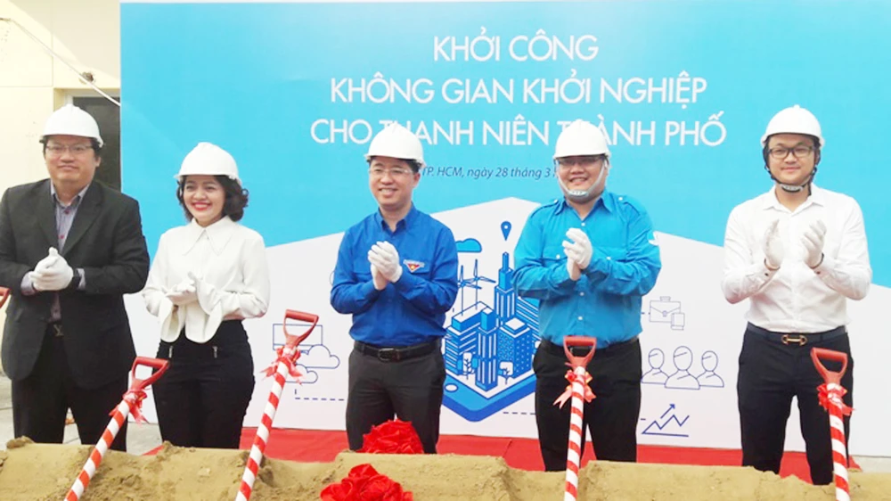 Lễ khởi công không gian khởi nghiệp của Thành Đoàn TPHCM. Ảnh: VGP