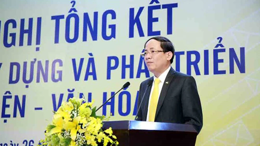 Ông Phạm Anh Tuấn, Chủ tịch Vietnam Post cho hay, Bưu điện văn hóa xã sẽ đóng góp 25%-30% doanh thu cho đơn vị này vào năm 2030. Ảnh: Vietnam+