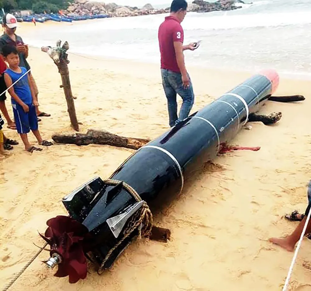Vật thể được ngư dân phát hiện tại bờ biển Phú Yên là ngư lôi bắn tập của nước ngoài ảnh 1